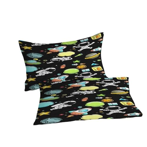 Housse de couette astronaute 260x220 cm avec 2 taies d'oreiller