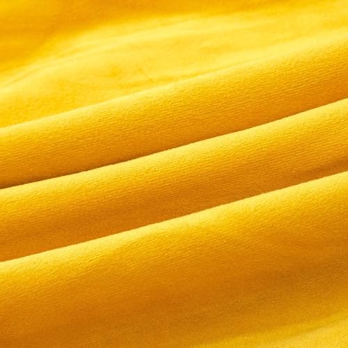 Image of Khooti Velvet Striped Cushion Cover Pack of 1-40 inchX40 inch /102X102 Cm | Orange Yellow | Soft Pillow Covers Cushion Case for Sofa Bedroom Living Room Chair Car, Cushion Cover with Zig Zag Pattern
