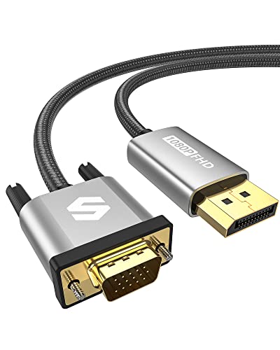 1,8m DisplayPort Zu VGA Kabel - Adapter Für Monitor Bis 1920x1200 Auflösung