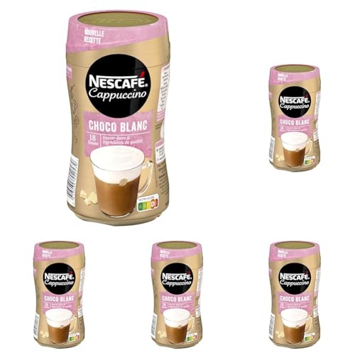 Nescafé Cappuccino Choco Blanc, Café Soluble, Boîte 270g (Lot de 5)