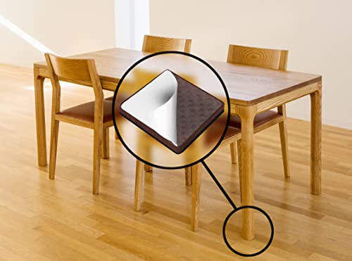 Image of Slipstick GorillaPads CB148 Non Slip Furniture Pads /Rubber Gripper Feet (Set of 8) Self Adhesive Anti-Skid Floor Protectors, 1-1 /4 inch Square, Black