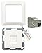Produktbild tsnetworks Keystone RJ45 Cat. 6A Modul inkl. Jung Keystone Abdeckung 1fach A1569-1WEWW & 1fach Rahmen AS581WW alpinweis, Netzwerkdose