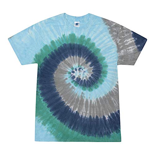 Colortone Tie Dye T-Shirts for Kids, Age 14-16 (Large), Earth
