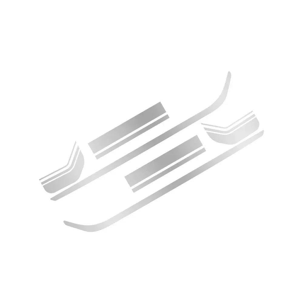 Dabhuoc Matt Silver For Fiat Talento Accessories Camper Van Bonnet Side Custom Decor Stripes Graphics Vinyl Decals(Matt Silver)