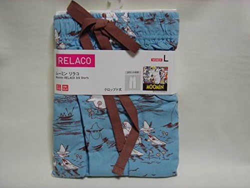 Amazon Co Jp レアユニクロ リラコ ムーミンスナフキン クロップド丈 ポケット付き ｌサイズ水色ホームウエア北欧 ファッション