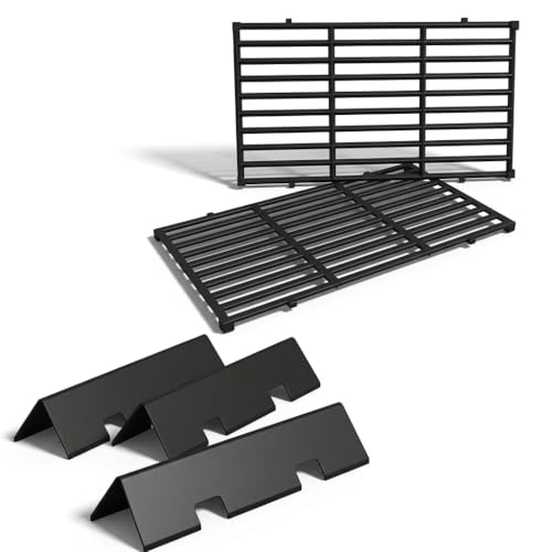 QuliMetal Weber Spirit 200 Cook Surface Upgrade Bundle with Flavorizer Bars and Porcelain-Enameled Cast Iron Grates
