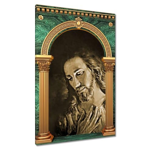 Jésus Christ peinture imprimée sur toile sépia pour créer une ambiance sereine au bureau