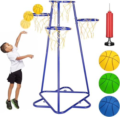 HZDYBY Kids Basketball Hoop, 4-Hoop Child Basketball Hoops,