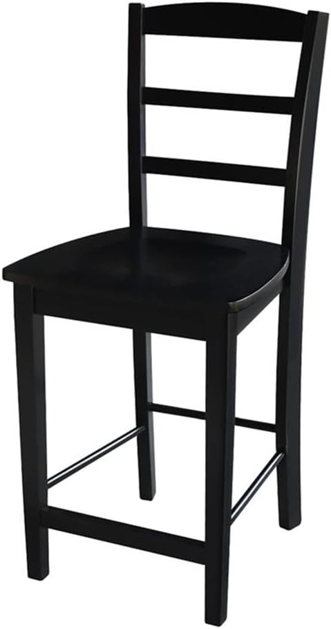 International Concepts Madrid Counterheight Counter Height Stool, Furniture, Black