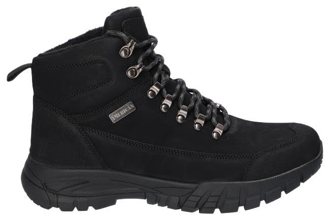 CY123 OCIEPLANE TRAPERY TREKKINGI BUTY ZIMOWE SKÓRZANE MĘSKIE BK 44