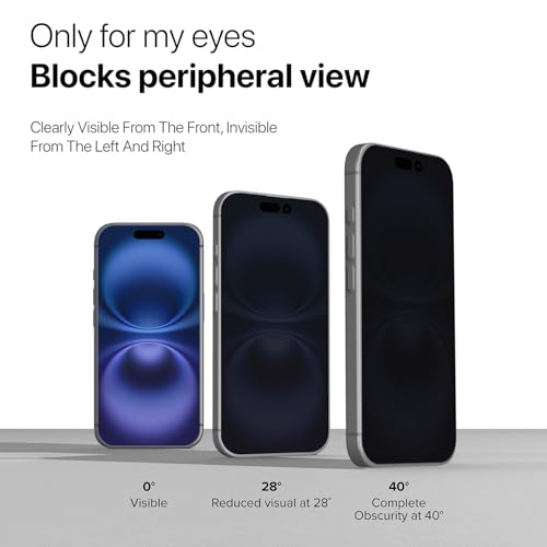 Image of GRIPP Matte Privacy Tempered Glass Screen Protector for iPhone 16 (6.1 inch), Anti-Glare, Anti-Spy Protection, 2.5D Round Edges, Scratch-Resistant, 9H Hardness, Bubble Free