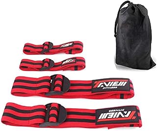 TAVIEW Occlusion Bands,4 Pack (2 Bicep Bands,2 Leg Bands), Comfortable Elastic Bands for Blood Flow Restriction Training and Fast Muscle Growth Without Lifting Heavy Weights