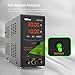 DC Power Supply Variable, Vlifree 30V 10A Adjustable Switching DC Bench Power Supply with 4-Digits LED Display, Data Hold, Coarse and Fine Adjustments(00.01V, 0.001A) with 110V/45.3in Alligator Leads