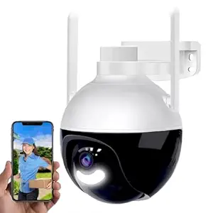 SHIP WiFi 1080p Motorized Pan/Tilt Camera |Color Night Vision | Dust and Water Protection | Auto Cruiser | Motion Detection | Supports Upto 128GB SD Cards