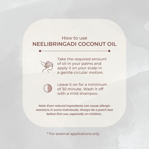 Image of Neelibringadi Coconut Oil 200 ml | Delays Premature Greying, Reduces Hair Fall & Boosts Shine | First & Only TESTED SAFE for Microbial Load | With Amla, Bhringaraj & Coconut Oil