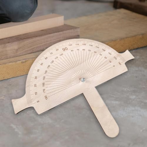 Transportador de ángulos de madera versátil 0-180° miniatura 4
