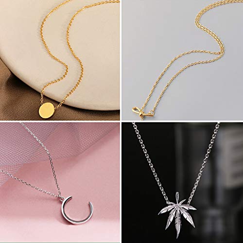 Sannix 7-9-185120 50 Pack Necklace Chains Bulk For Jewelry Making 18 Inches Cable Chain Necklace For Diy Jewelry Making, Silver And Gold thumb #5