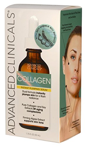 Advanced Clinicals Collagen Serum For Face | Collagen Face Serum For Skin Tightening Helps Lift, Plump, & Firm Sagging Skin | Serums For Skin Care | Anti Wrinkle Boost, Fragrance Free, 1.75 Fl Oz
