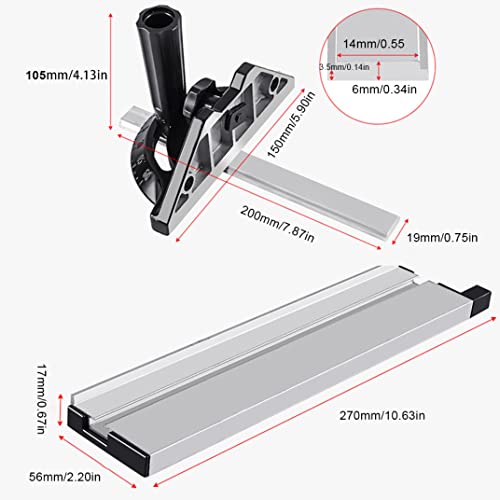 Yapthes Mitre Gauge Diy Woodworking Tools, Miter Gauge Fence System Woodworking Tools Push Block With Angle Plate Ruler Diy Accessiories For Table Saw Black, Miter Gauge Table Saw Router #TOP1