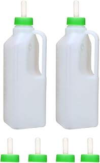 Tofficu Lamb Feeding Bottle with 4 Nipples 850ml Kid Livestock Drink Bottle Jug Baby Goat Calf Milk Water Bottle for Farm Accessories