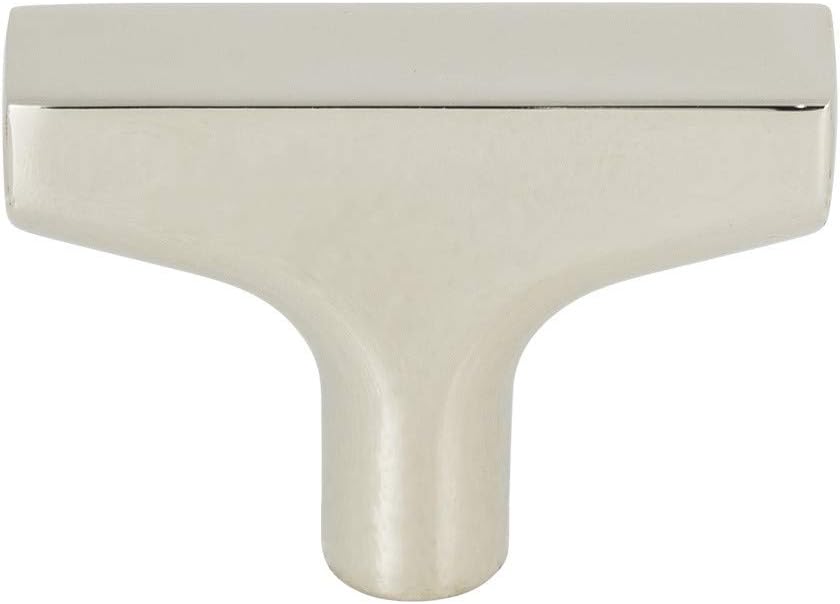 Riverside T Knob Color Polished Nickel - Top Knobs Hardware 1 7/8” Width Grace Coll Contemporary Transitional Kitchen Drawer Cabinet Pull Dresser Bathroom Metal Handle Interior Home