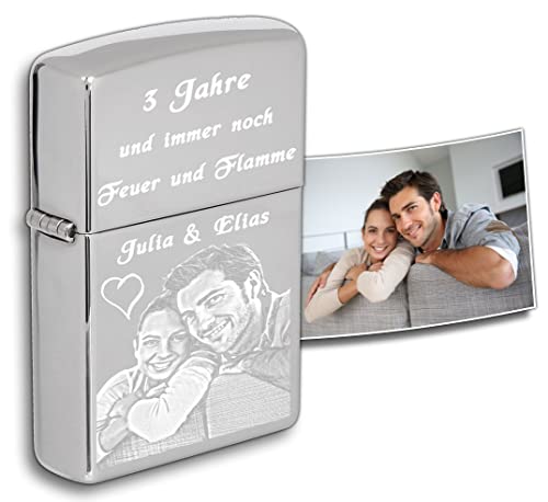 accendino originale con fotoincisione | Cromato lucido, chrome high...