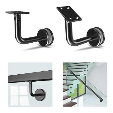 Muzata Adjustable Glass Handrail Bracket Cover