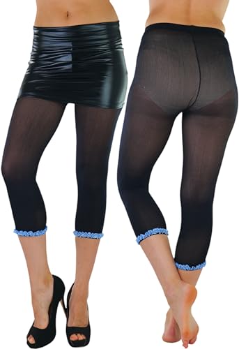 Image of ToBeInStyle Women's Opaque Ankle Long Nylon Footless Fun Tights Pantyhose
