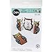 Sizzix 661138 Card Owl Label Fold-a-Long Thinlits Die Set by Jen Long (6 Pack)