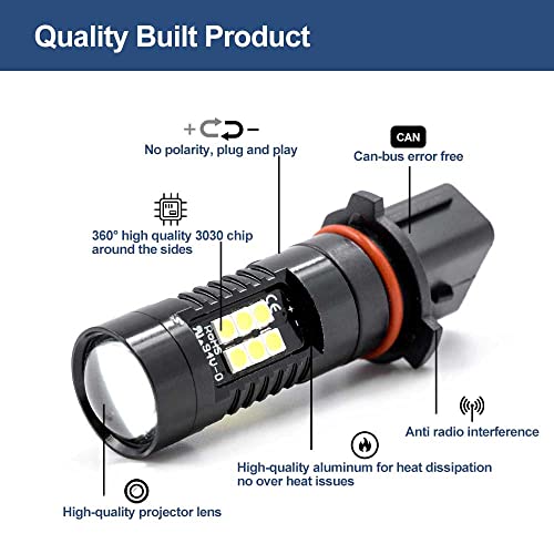 Nslumo Psx26W Led Fog Light Bulbs For 2015-2020 Chevy Tahoe Suburban 1500 Super Bright 6500K Xenon White 12278 H28W Canbus Led Fog Driving Lamp Bulb Assembly #TOP4