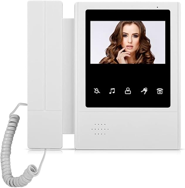 SMLJLQ 4.3 Inch Home Intercom Video Door Phone Video Intercom Doorbell Doorphone Waterproof 700TVL Camera Two-way Audio Night Vision (Color : V168 Monitor ONLY)