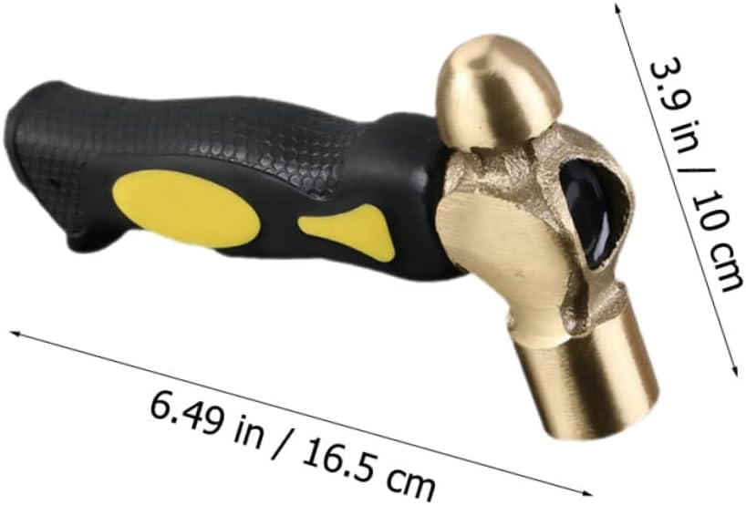 HOMSFOU Brass Metal Stamping Hammer Hammer for Projects and Metalworking Precision Striking Tool for Jewelry Making and Crafts