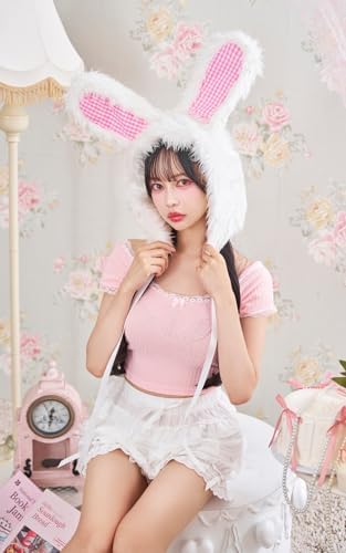[Malymoon] コスプレ ヘッドピース アニマル 動物 ウサギ うさぎ バニー うさ耳 ピンク ホワイト ブルー ブラック 仮装 マリームーン 9960-3hp 詳細画像4