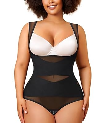 Nebility Plus Size Shapewear Bodysuit for Women Tummy Control Body Shaper
