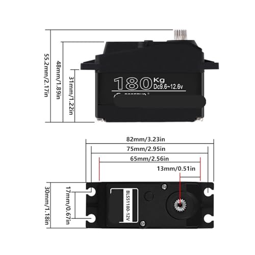 Servomoteur numérique sans balais 12V idéal pour grand modèle RC 1/5