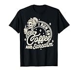 Mom Life Coffee Lover Motherhood I Run On Coffee & Sarcasm T-Shirt