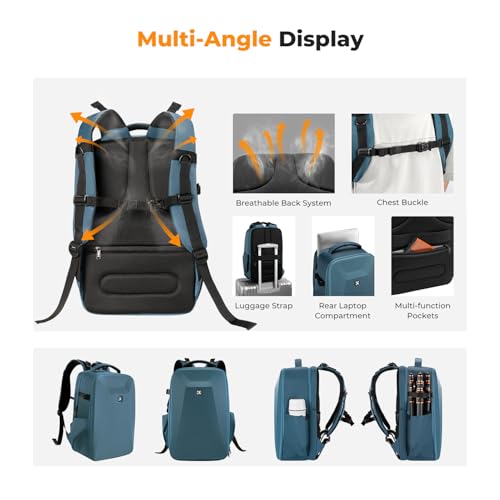 Image of K&F CONCEPT Camera Backpack,Hardshell Photography DSLR Camera Bag with 15-15.6 Inch Laptop Compartment Hard Shell Camera Case Compatible with Canon /Nikon /Sony /DJI Mavic Drone