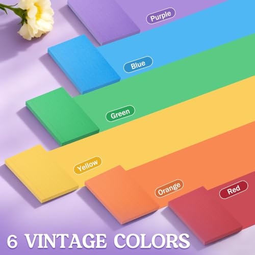 JIANTA Colored Index Cards 3x5 Inch, 300PCS Lined Flash Cards, Ruled Note Cards, 150GSM Thick Double-Sided Study Cards, 6 Bright Colors for School, Classroom, Office, Learning & Home - Image 5