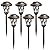 GIGALUMI Solar Lights Outdoor 6 Pack, Brown Solar Landscape Lights Warm White, Super Bright High Lumen Waterproof Metal Automatic Solar Lights for Yard, Pathway, Garden, Walkway