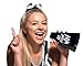 Anderson's, Go Fight Win Black and White Megaphones, 7 Inches, Set of 10, School Colors, Fan Gear, Noisemakers, Cheerleader Accessories, Team Spirit