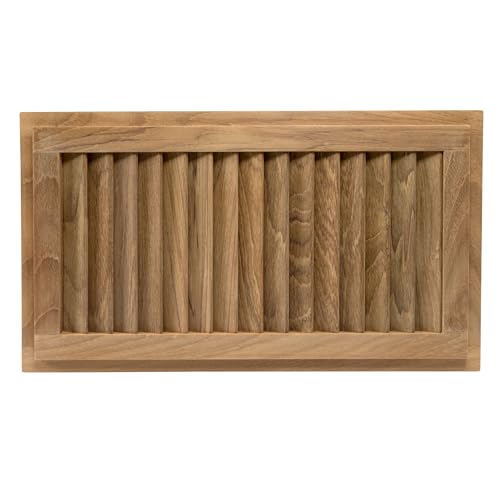 Whitecap 60710 Teak 16\" x 9-1/8\" x 3/4\" Louvered Insert 3/4\" Thick - Thumbnail 2