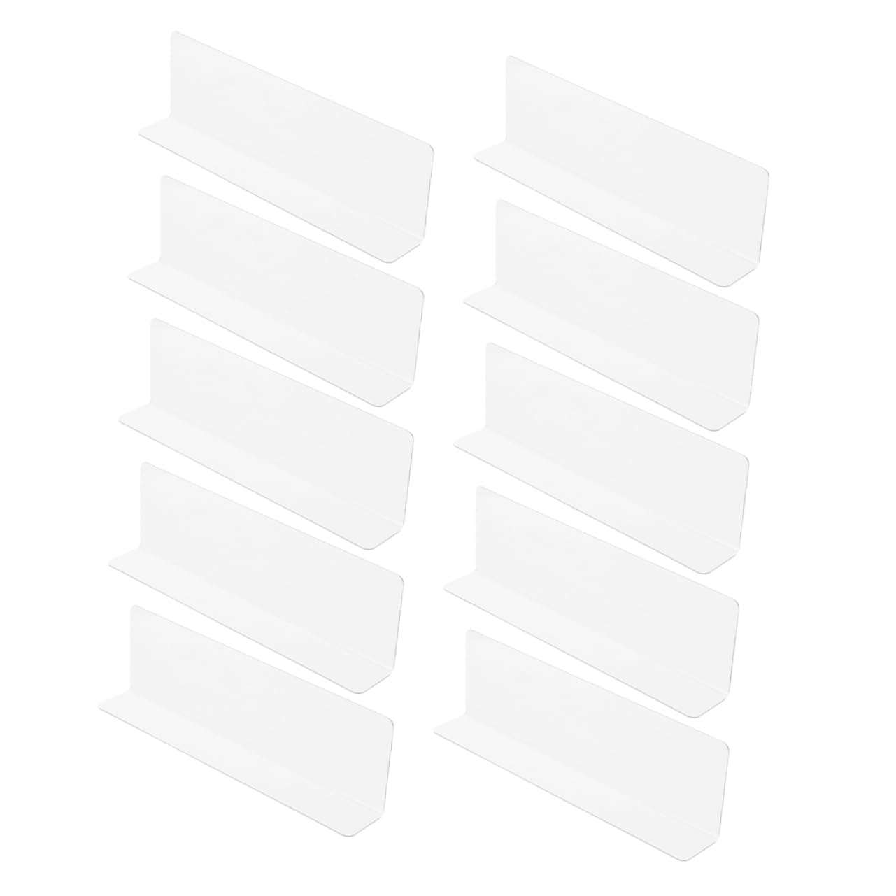 Luxshiny 10pcs Clear Shelf Separator: Closets Separator Divider for Bedroom Kitchen Office Supermarket Clapboard Organization