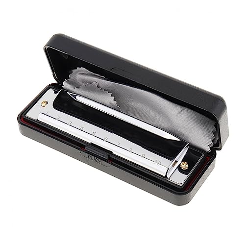 PacuM Harmonica par clé d’instrument 10 trous 20 tons Harmonica C Tone 8K Orgue à bouche en titane avec étui for débutant Harmonica - Les Beatles, Paul McCartney, John Lennon, RIngo Starr, George Harrison PacuM Harmonica par clé d'instrument 10 trous 20 tons Harmonica C Tone 8K Orgue à bouche en titane avec étui for débutant Harmonica