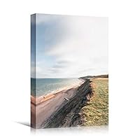 Canvas Wall Art Seashore View Beach Beach Blue Coastal Cool Photography Relax/Calm - 12x18 inches