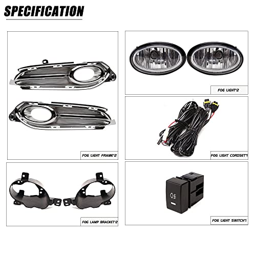 2Pcs 35W Conjunto De Luz De Nevoeiro Frontal 12V Luz De Para Choque Dianteiro Halogênio Galvanizado