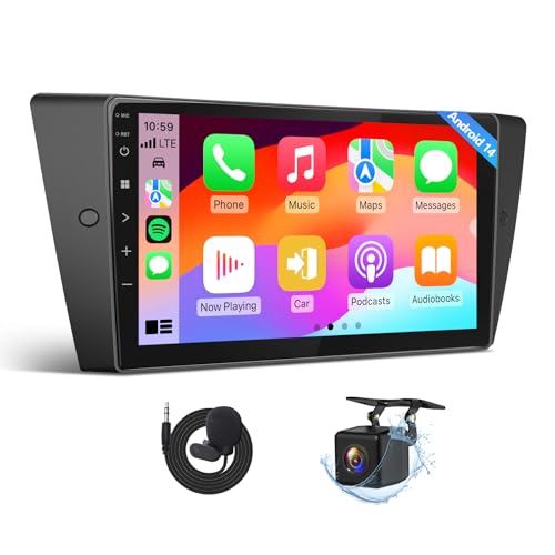 E90 x 7 Eonon 9 Pollici Android 14 per BMW 3 E90 E91 E92 E93 (2005-2013) GPS CarPlay Android Auto Specchio Schermo Bluetooth WiFi Radio USB EQ DSP Telecamera Posteriore Autoradio E90X7