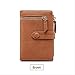 Produktbild SQWK   Fashion Damen Geldbörsen Haspe Brieftasche Kleine Clutch Solide Fashion Damen Reißverschluss Geldbörse Kurze Brieftasche Damen 14,1x10x2,5 cm Braun