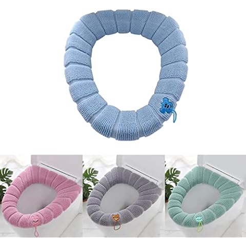 Verdickt Toilettensitzbezug Pads, Wärmer WC Sitzbezüge Das Weiche Toilettenkissen Badezimmer Waschbar Toiletten Sitzbezug Cover