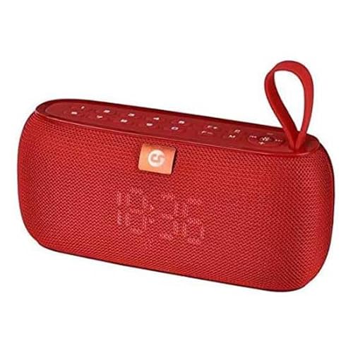 tintasycartuchos.com COOLSOUND Enceinte Bluetooth Clock 10 W Rouge