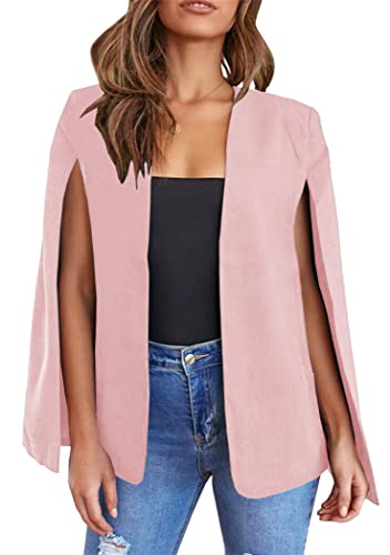 Traje de manga de capa para mujer americana casual de color sólido OMZIN